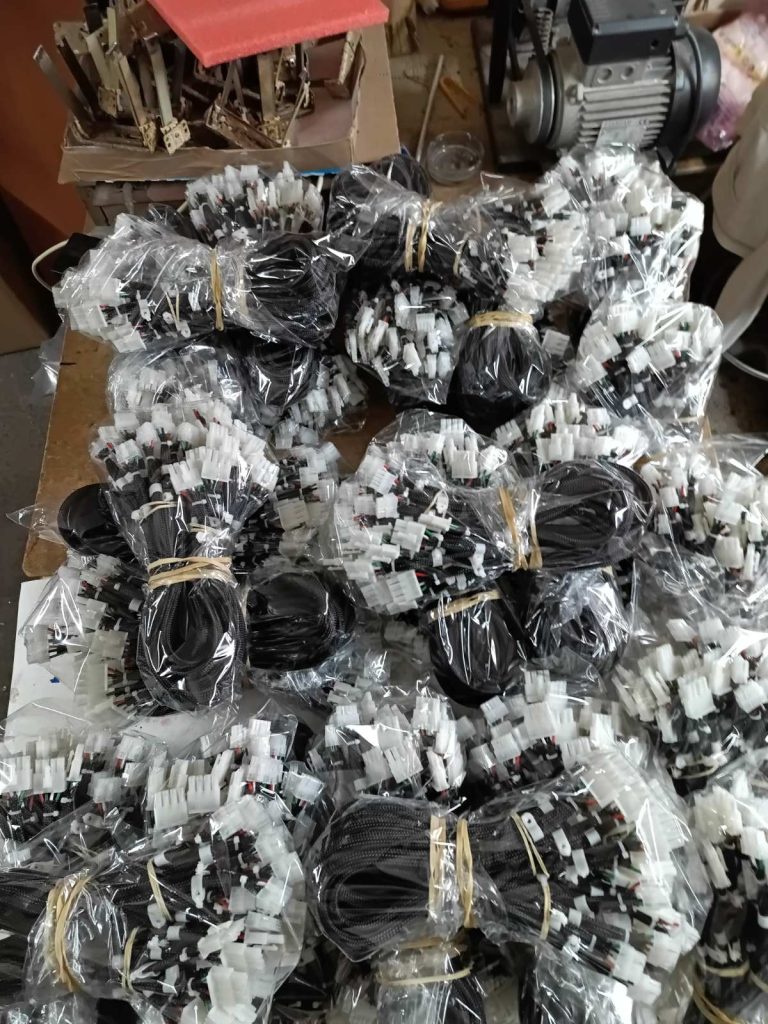 Harness sets packed and labelled