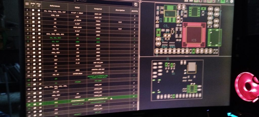 Interactive BOM software used during PCB assembly