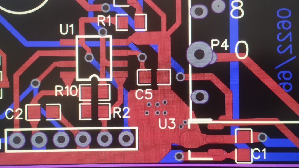 PCB layout in progress