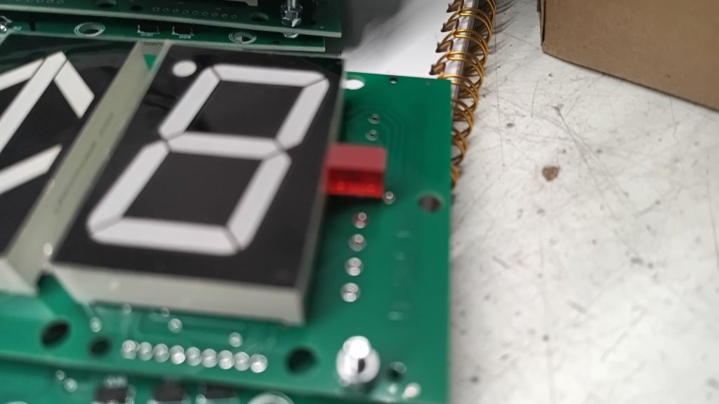 Large seven-segment LED display board assembly