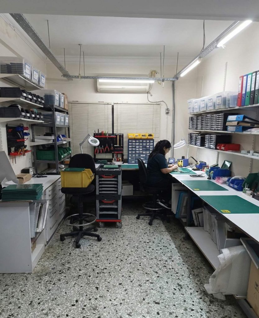 Digitec Hellas electronics workshop in Cholargos, Athens